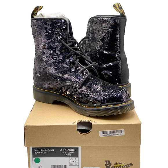 Dr. Martens 1460 Pascal Sequin Boots - Picture 11 of 13